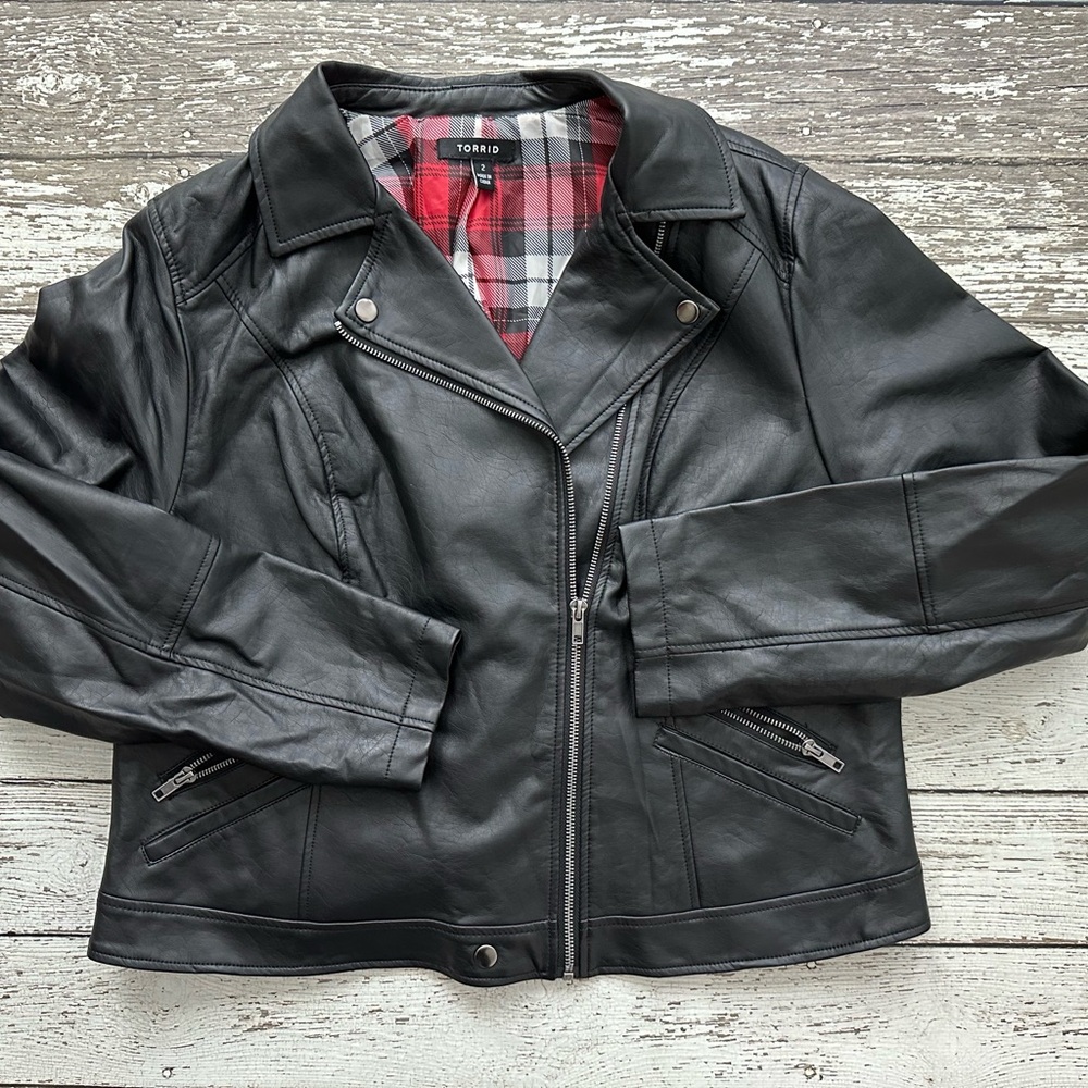 Torrid Black Faux Leather Jacket